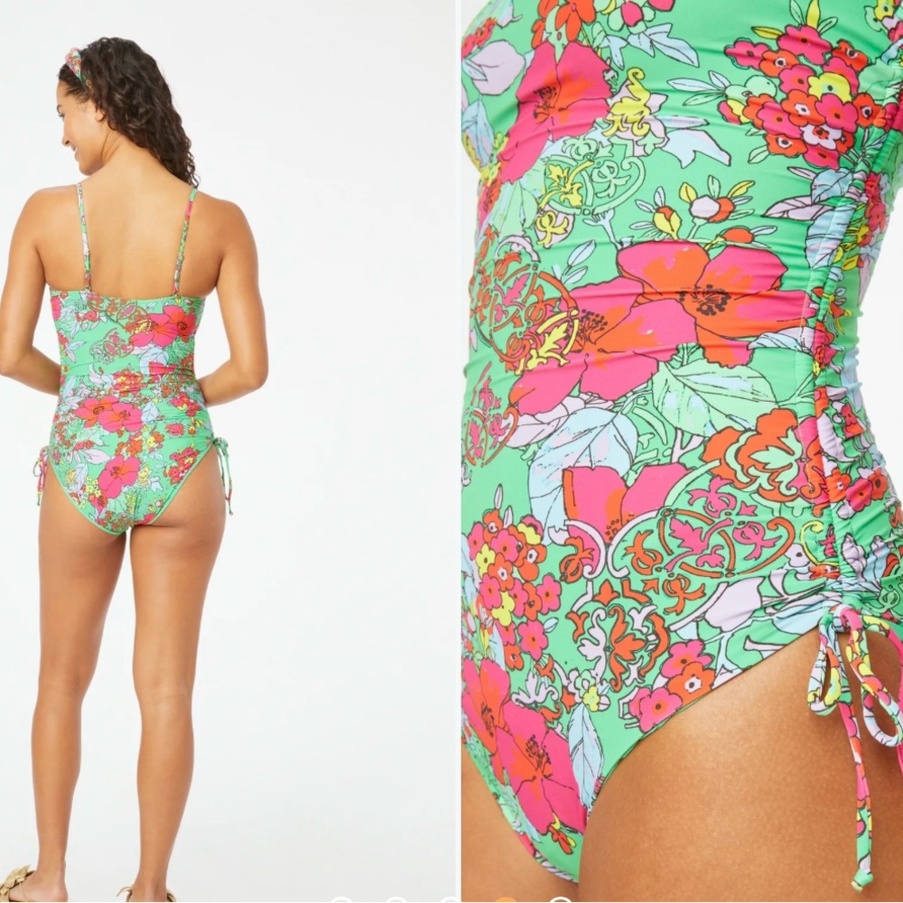 Roller Rabbit Ashbury Floral Shirred Side One Piece NWT
